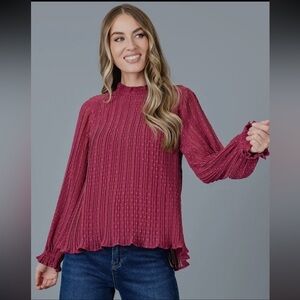 126 - Chic Wine Blouse